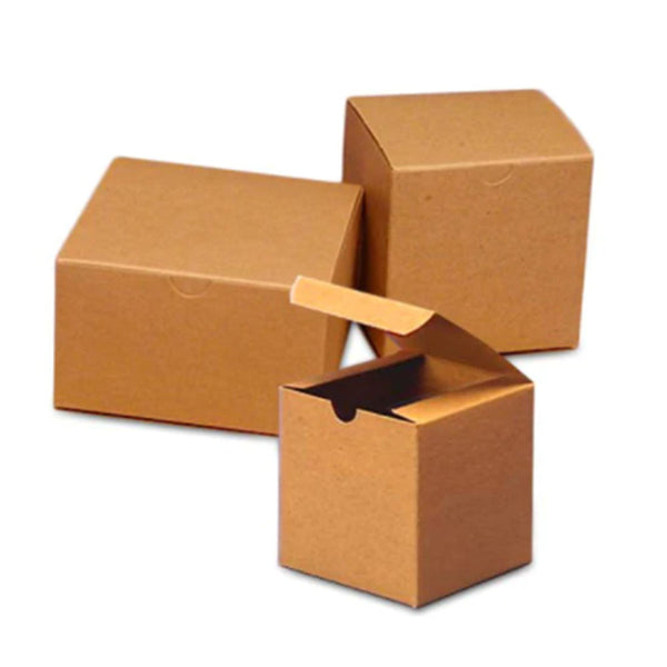 4 x 4 x 4 Natural Kraft Tuck Top Gift Boxes