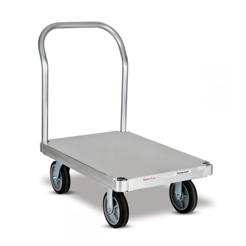 Platform Truck 24 X 48 Smooth Plate Deck - 8 inch Black Tpr Casters