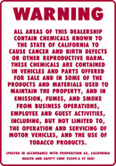 Warning - All Areas of this Dealership 10 x 14" Sign
