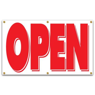 Open 3 x 5" Sign