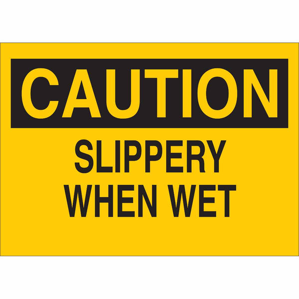Slippery When Wet 10 x 14" Sign