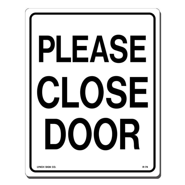 Please Close Door 8 x 10" Sign