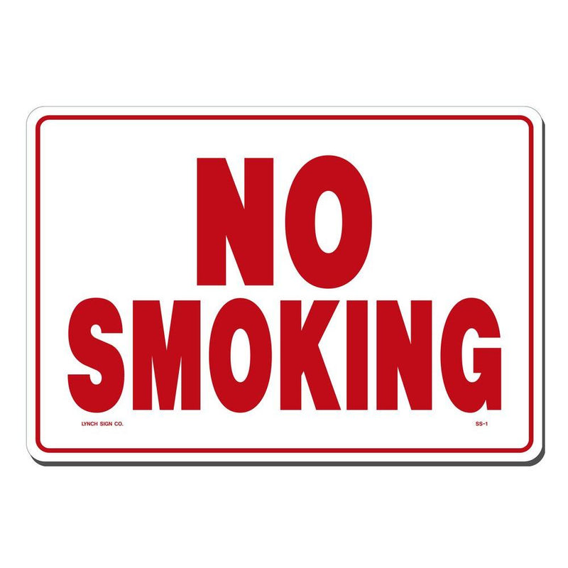 No Smoking with Symbol 10 x 14" Sign