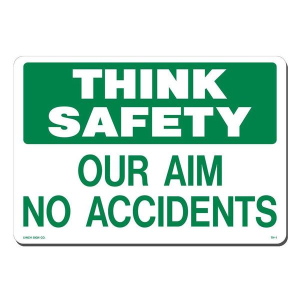 Think Safety 14 x 10" Sign