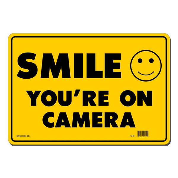 Smile You're On Camera 14 x 10" Sign