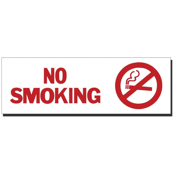 No Smoking with Symbol 3 x 9" Sign