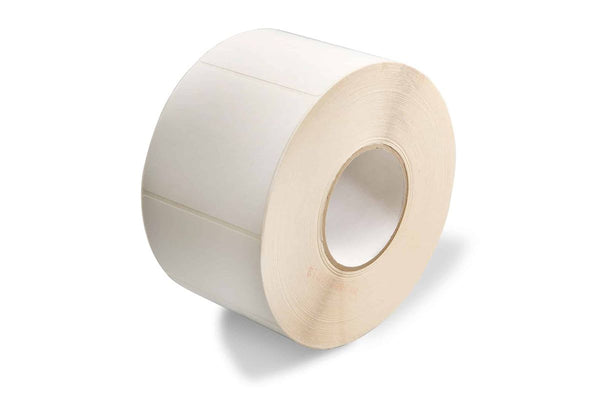 3.5 x 1 White Thermal Transfer Labels - 3'' Core - 8'' OD