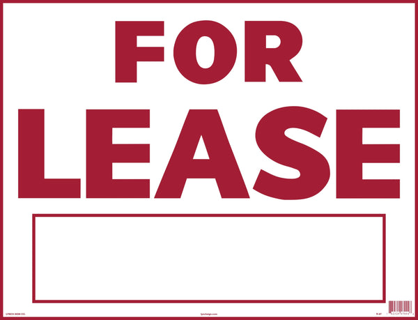 For Lease 18 x 14" Sign