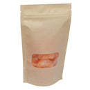 5 x 8'' Kraft Stand Up Zipper Pouch with Window