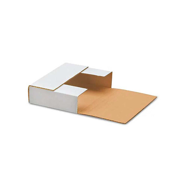 8 1/2 x 8 1/16 x 1/2 - 2 White Easy Fold Mailers