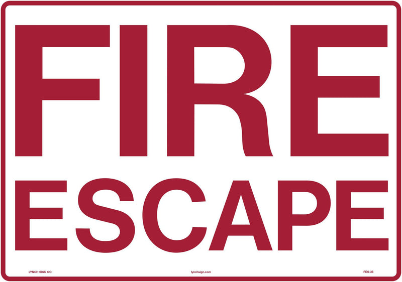 Fire Escape Sign