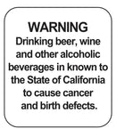 Drinking Beer, Wine and Other Alcoholic  7 x 7" Sign