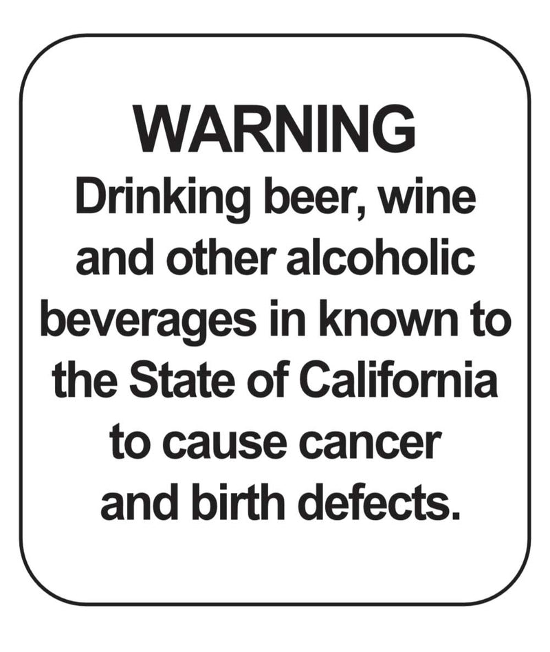 Drinking Beer, Wine and Other Alcoholic  7 x 7" Sign