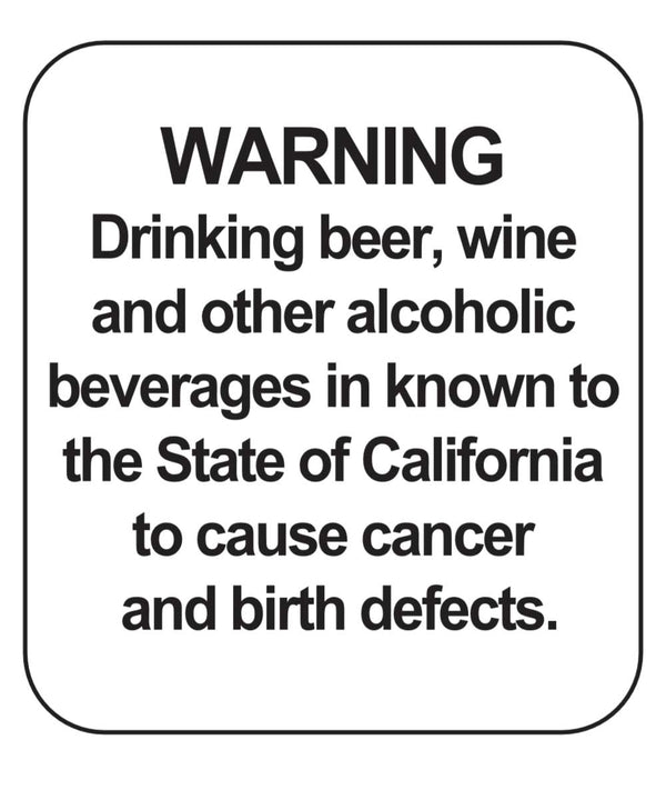 Drinking Beer, Wine and Other Alcoholic 7 x 7" Sign
