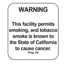 This Permits Smoking and Tobacco 7 x 8" Sign