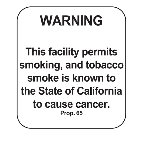 This Permits Smoking and Tobacco 7 x 8" Sign