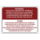 Detectable Amounts of Chemicals Known 18 x 12" Sign