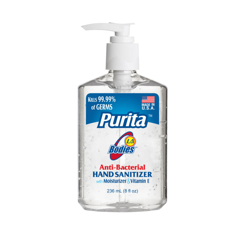 Hand Sanitizer Purita W/Pump 8 fl oz. - Case of 24