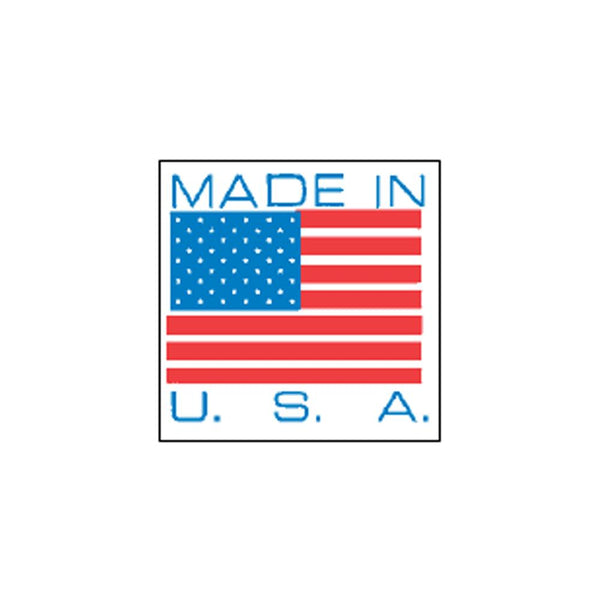 1" x 1" Made In U.S.A. Labels - 1'' Core