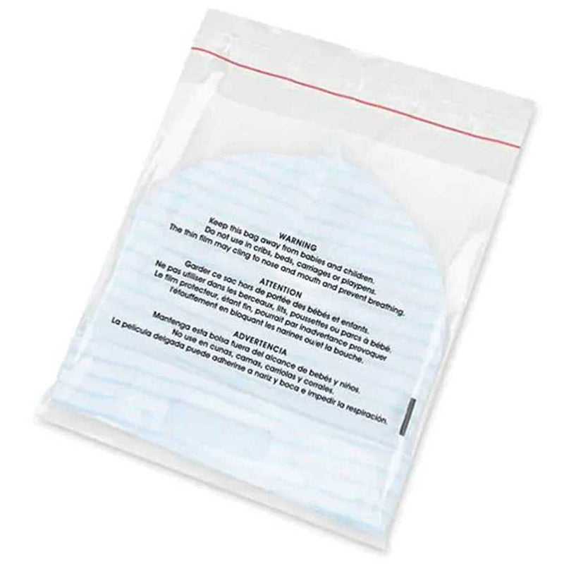 22 x 24'' 1.5 Mil Suffocation Warning Bags -Clear -Qty/Case=500
